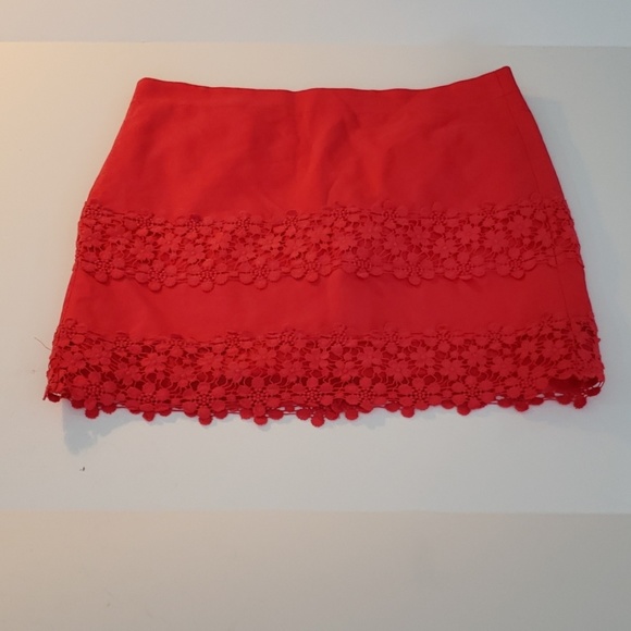 J Crew Daisy lace skirt 17" long